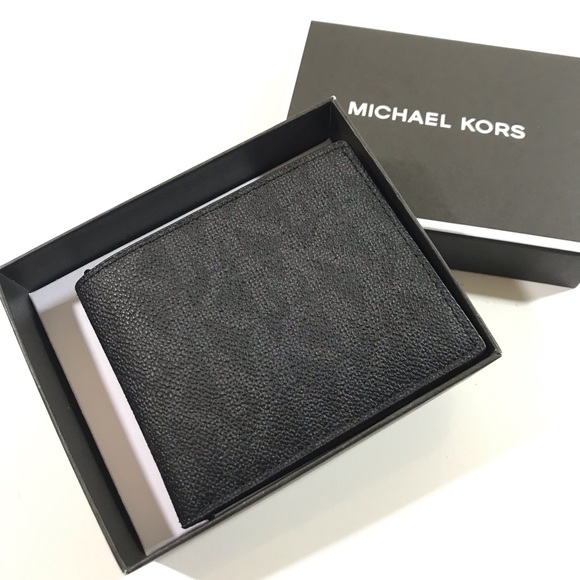 MICHAEL KORS Men's Black Jet Set Slim Wallet - Picture 1 of 6